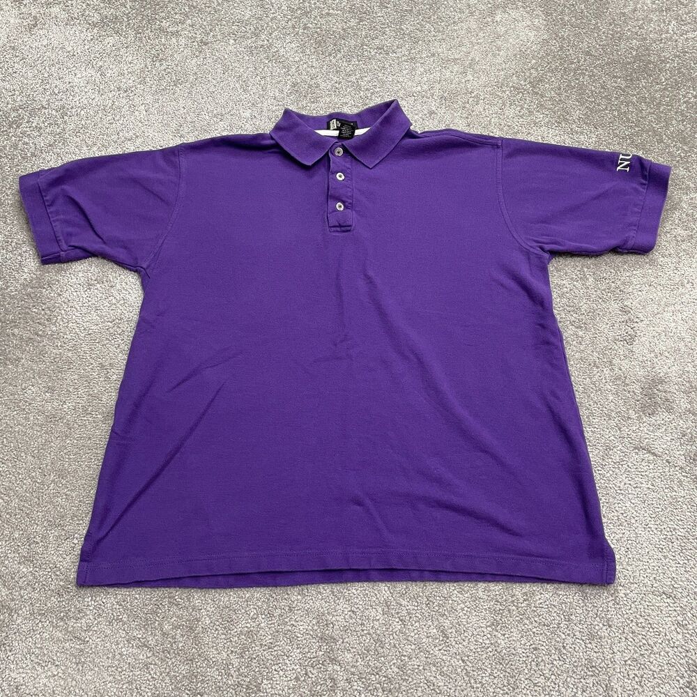 Hartwell Polo Shirt Mens Large Purple Combed Cotton Short Sleeve Classic Casual